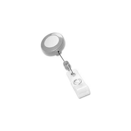 General Binding Corporation GBC Retractable Badge Reel, 3 Ft. Nylon Cord, 5-3/4" x 3" x 3-5/16"H, Gray, 25/Pack 50573